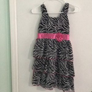 Emily west zebra chiffon dress size 7/8
